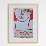 Mühi I thought you understood me Frame Wood Holz