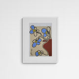 ATELIER N°9 by Lily Gehrke Flowerpot in Sand Colour Frame White Weiß