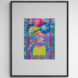 KikiBlow Miss Flower Power Frame Grey Grau