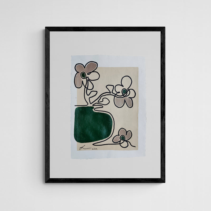 ATELIER N°9 by Lily Gehrke Flowerpot in Sand Frame Black Schwarz