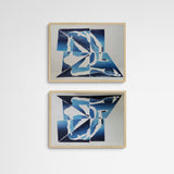 Johanna Grotzke Transparent Medium blue gradient Puzzle Frame Wood Holz