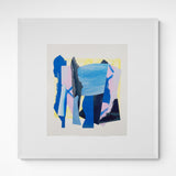 Kunst100 Roberto Rivadeneira Blue fragments 003 Frame White Weiß