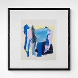 Kunst100 Roberto Rivadeneira Blue fragments 003 Frame Black Schwarz