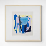 Kunst100 Roberto Rivadeneira Blue fragments 003 Frame Wood Fichte