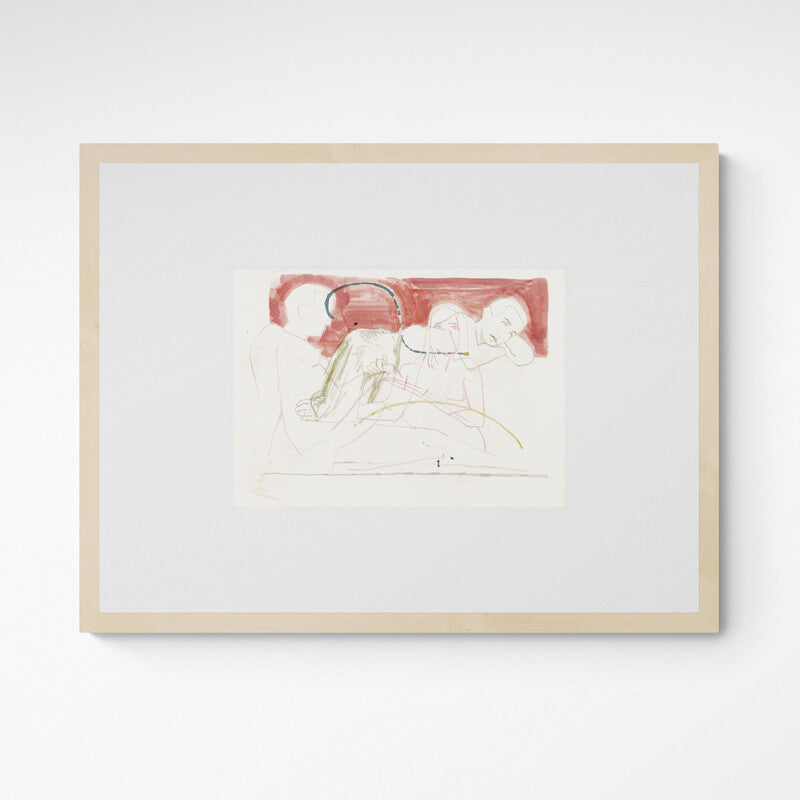 Kunst100 Jonathan Esperester Julia und Olivia überlagert Frame Wood Fichte