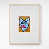 Kunst100 HALLA I don't think so Frame Wood Fichte