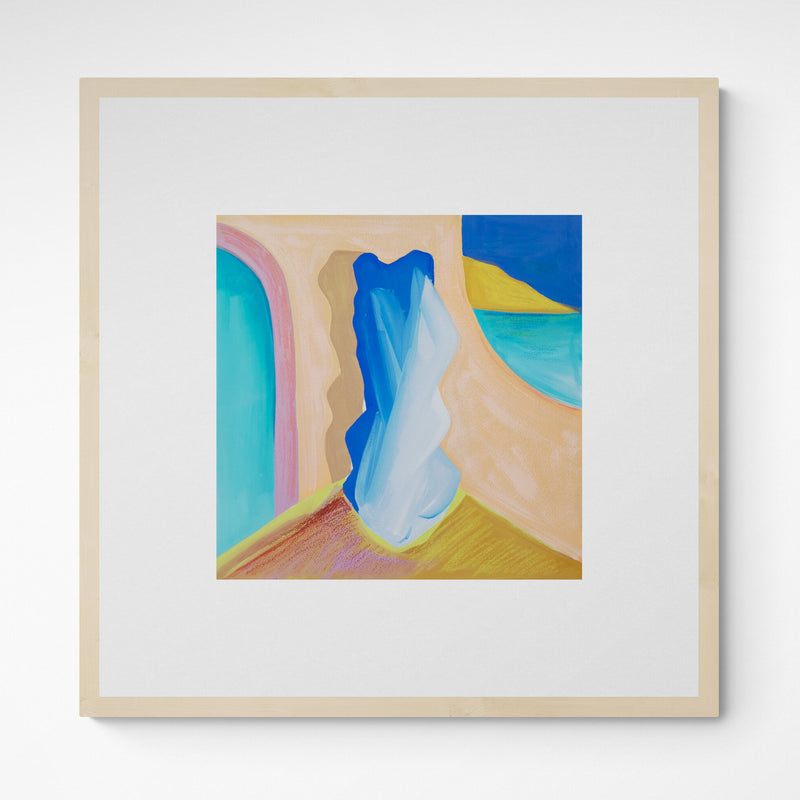 Kunst100 Gamze Yalçin color study / drawing 3 Frame Wood Fichte