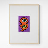 Kunst100 HALLA Eye see you Frame Wood Fichte