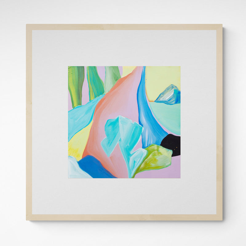 Kunst100 Gamze Yalçin color study / drawing 2 Frame Wood Fichte