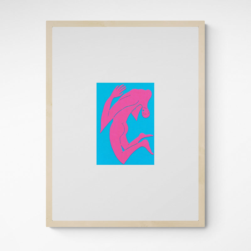 Kunst100 Ernst van Hoek MENSCH FÜNF Frame Wood Fichte Fichte