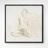 Kunst100 Jonathan Esperester Julia sitzend mit Schatten Frame Grey Grau