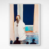 Kunst100 Johanna von Oldershausen Die Wellen - Modifizierte Serie, Spraypaint auf Hahnemühle Frame White Weiß