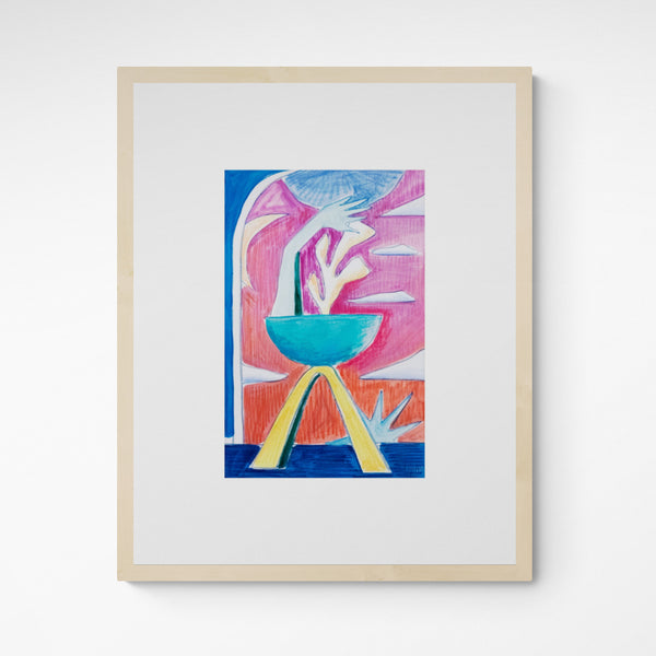 Kunst100 Gamze Yalçin converstion Frame Wood Fichte