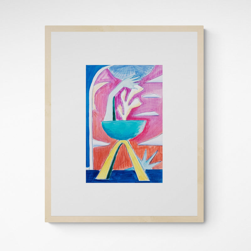 Kunst100 Gamze Yalçin converstion Frame Wood Fichte