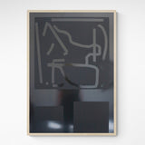 Kunst100 Hola i Chau La casa de las piedras 05 Frame Wood Fichte