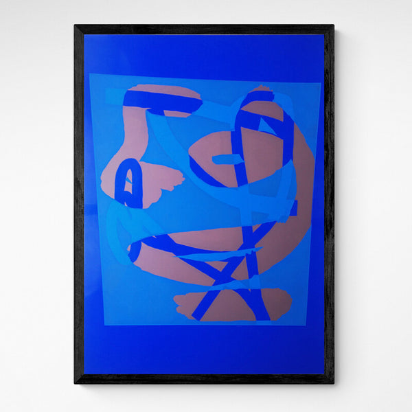 Kunst100 Hola i Chau maniobras blue Frame Black Schwarz