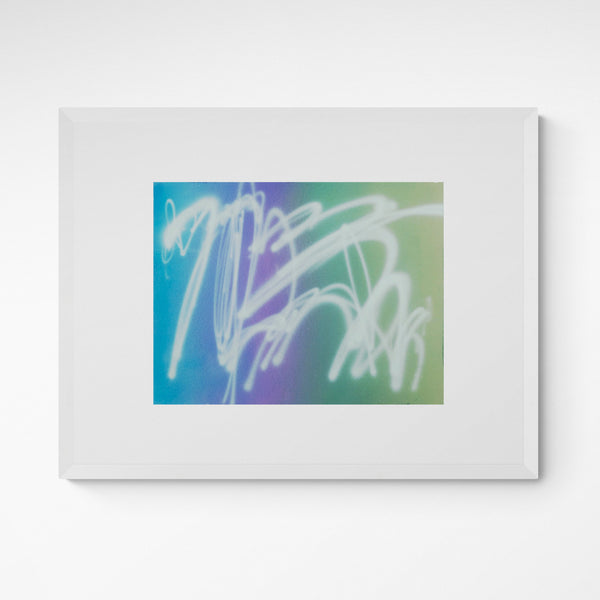 Kunst100 Roberto Rivadeneira Blurry lines 003 Frame White Weiß