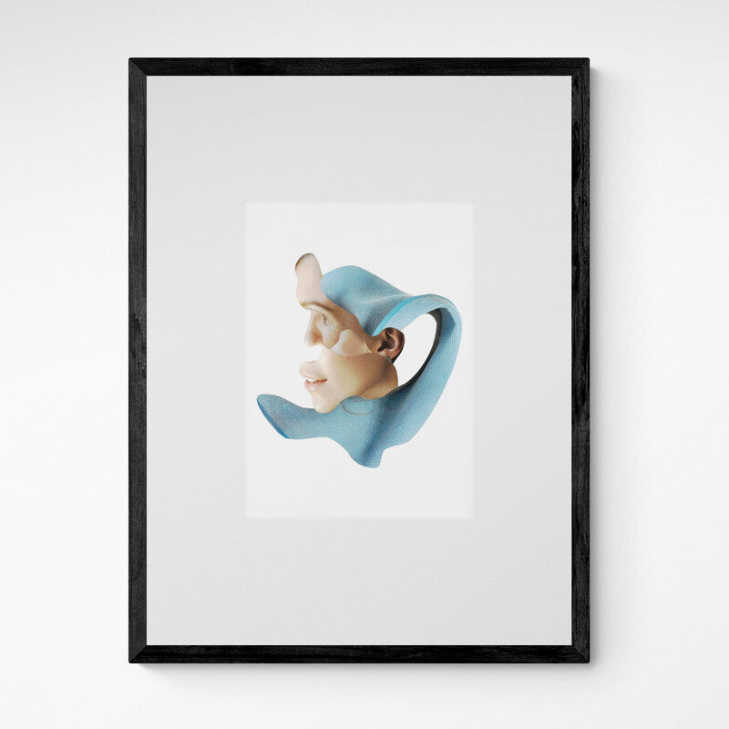 Claudia Tyborski Deconstructed Portrait-SB5 Kunst100 Schwarz