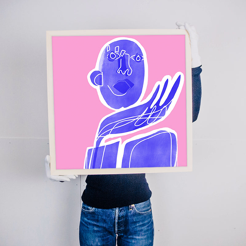 BIAS BLUE MAN Kunst100 Rahmen
