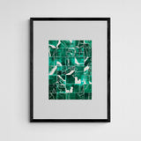 Johanna Grotzke Transparent Medium Green Tiles  Frame Black Schwarz
