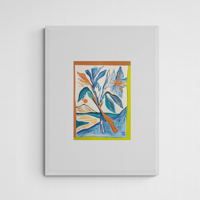 Gamze Yalçin Blau Frame White Weiß