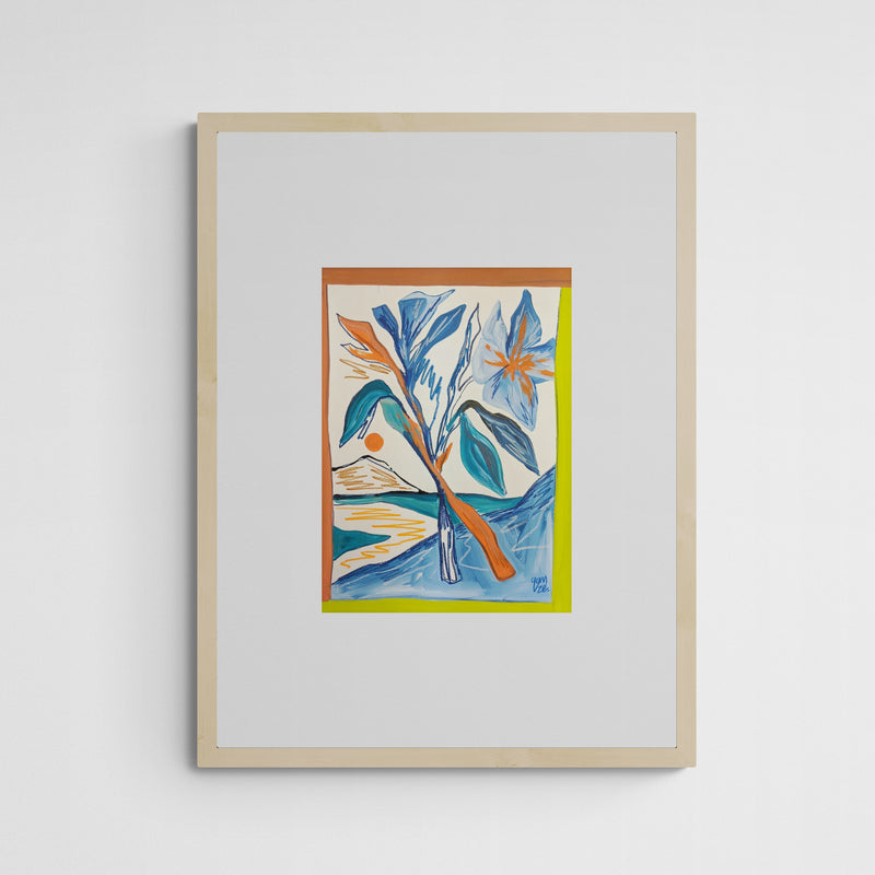 Gamze Yalçin Blau Frame Wood Holz