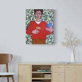 Xènia Ruiz Self Portrait with flowers and bird Interior