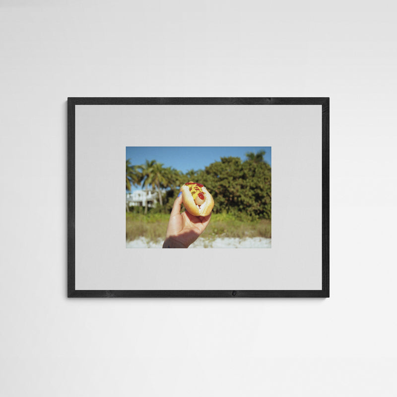 Daniela Torres Palms and Hotdogs Frame Grey Grau