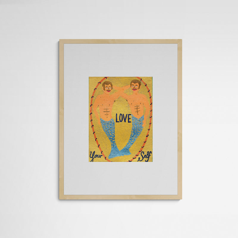 marta morientes Love Yourself <3  Frame Wood Holz