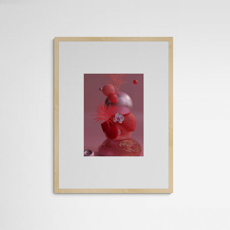 Stefanie Berkmann Pink Sundae Frame Wood Holz