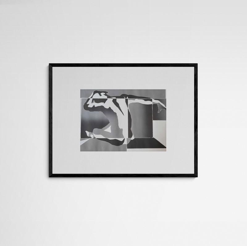 Johanna Grotzke transp. medium sepia gradient puzzle  Frame Black Schwarz