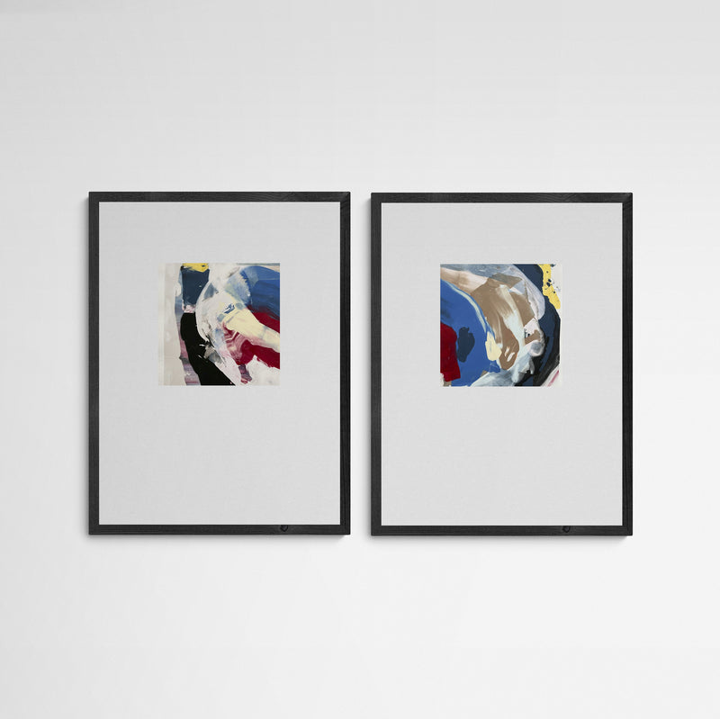 Hola i Chau Diptych tundra 45 Frame Grey Grau