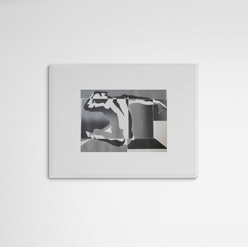 Johanna Grotzke transp. medium sepia gradient puzzle  Frame White Weiß