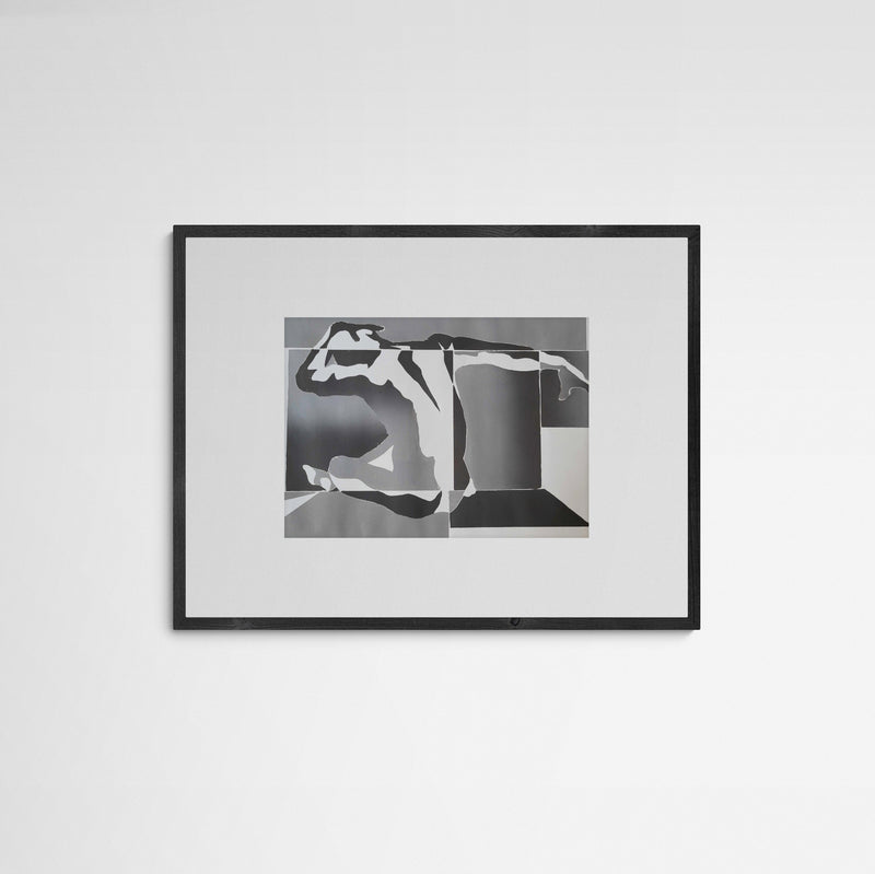 Johanna Grotzke transp. medium sepia gradient puzzle  Frame Grey Grau