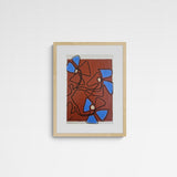 ATELIER N°9 by Lily Gehrke Flowerpot in Red Oxide & Blue Frame Wood Holz