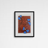 ATELIER N°9 by Lily Gehrke Flowerpot in Red Oxide & Blue Frame Black Schwarz