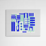 KikiBlow Blue Maschine Frame White Weiß