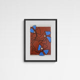 ATELIER N°9 by Lily Gehrke Flowerpot in Red Oxide & Blue Frame Grey Grau