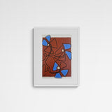 ATELIER N°9 by Lily Gehrke Flowerpot in Red Oxide & Blue Frame White Weiß