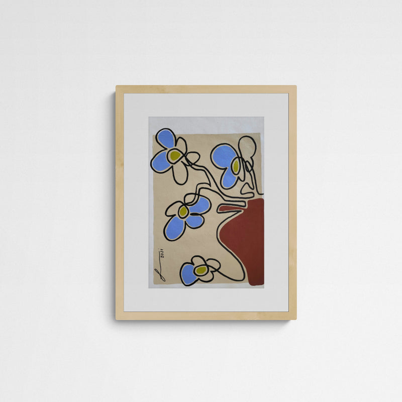 ATELIER N°9 by Lily Gehrke Flowerpot in Sand Colour Frame Wood Holz