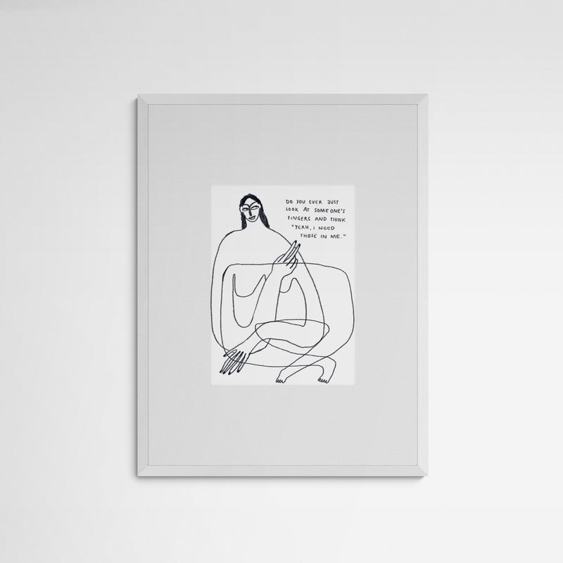 Muehi Your fingers Frame White Weiß