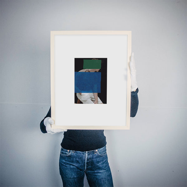 Claudia Tyborski Schwarzer Block (Original) Kunst100 Rahmen