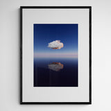Kunst100 A Lonely Cloud Above Water Frame Black Schwarz Schwarz