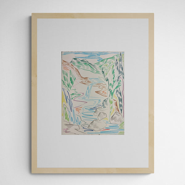 Gamze Yalçin waterfall Frame Wood Holz