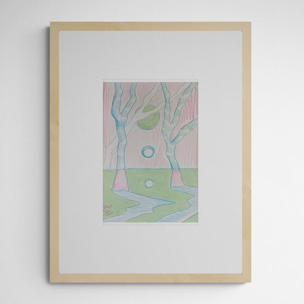 Gamze Yalçin sketch of last night  Frame Wood Holz