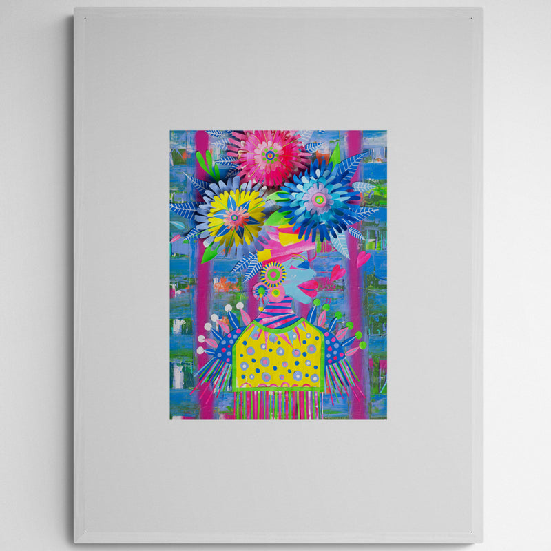 KikiBlow Miss Flower Power Frame White Weiß