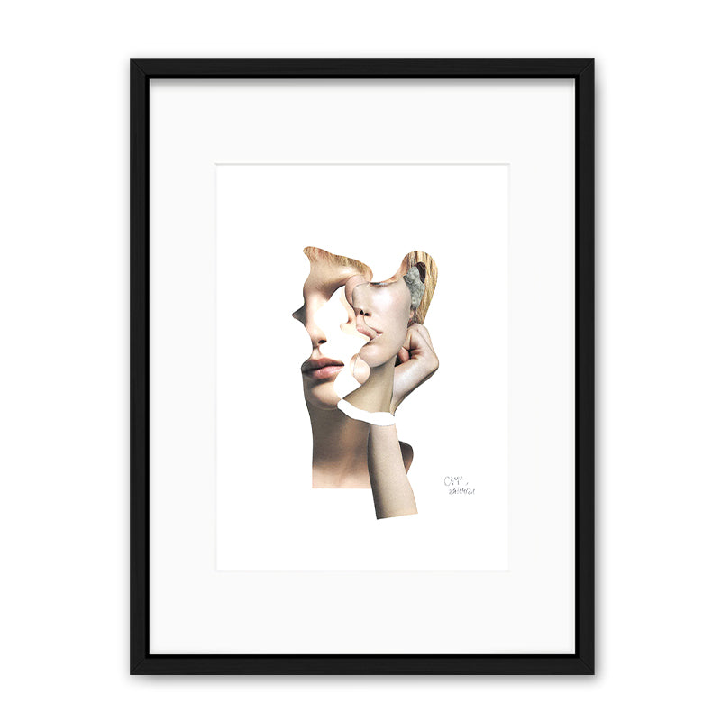 Claudia Tyborski Deconstructed Portrait - Lines Kunst100 Schwarz