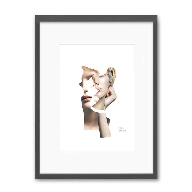 Claudia Tyborski Deconstructed Portrait - Lines Kunst100 Grau