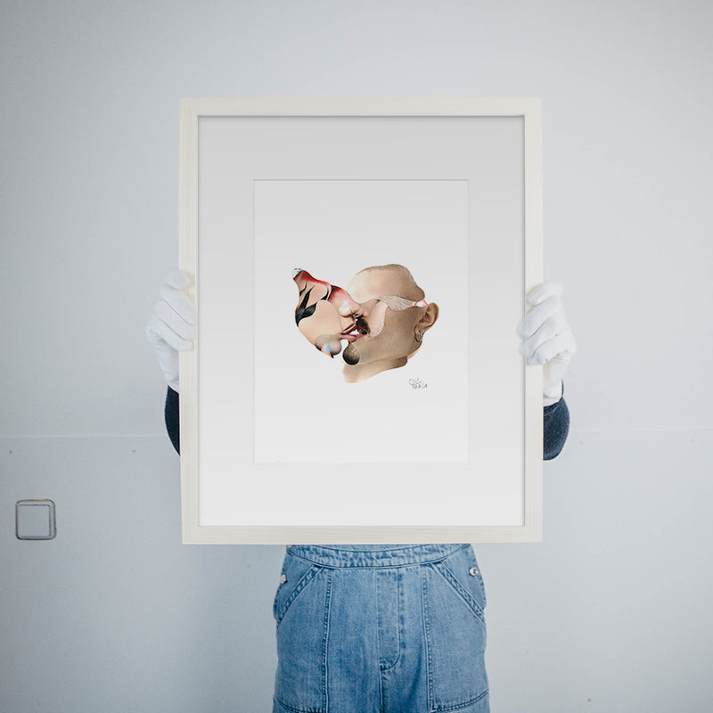 Claudia Tyborski Deconstructed Portrait - Lovers Kunst100 Rahmen