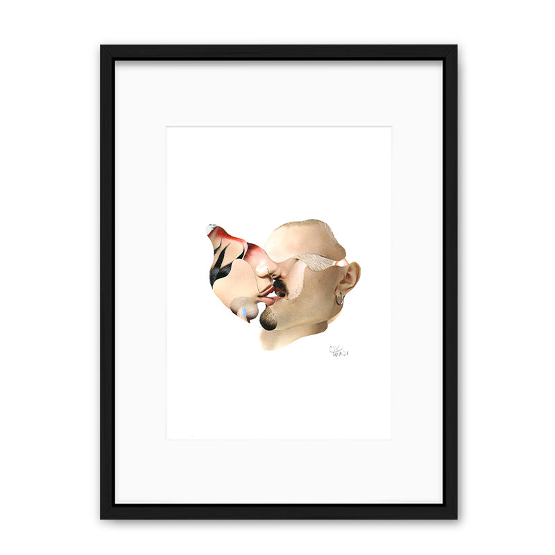 Claudia Tyborski Deconstructed Portrait - Lovers Kunst100 Schwarz